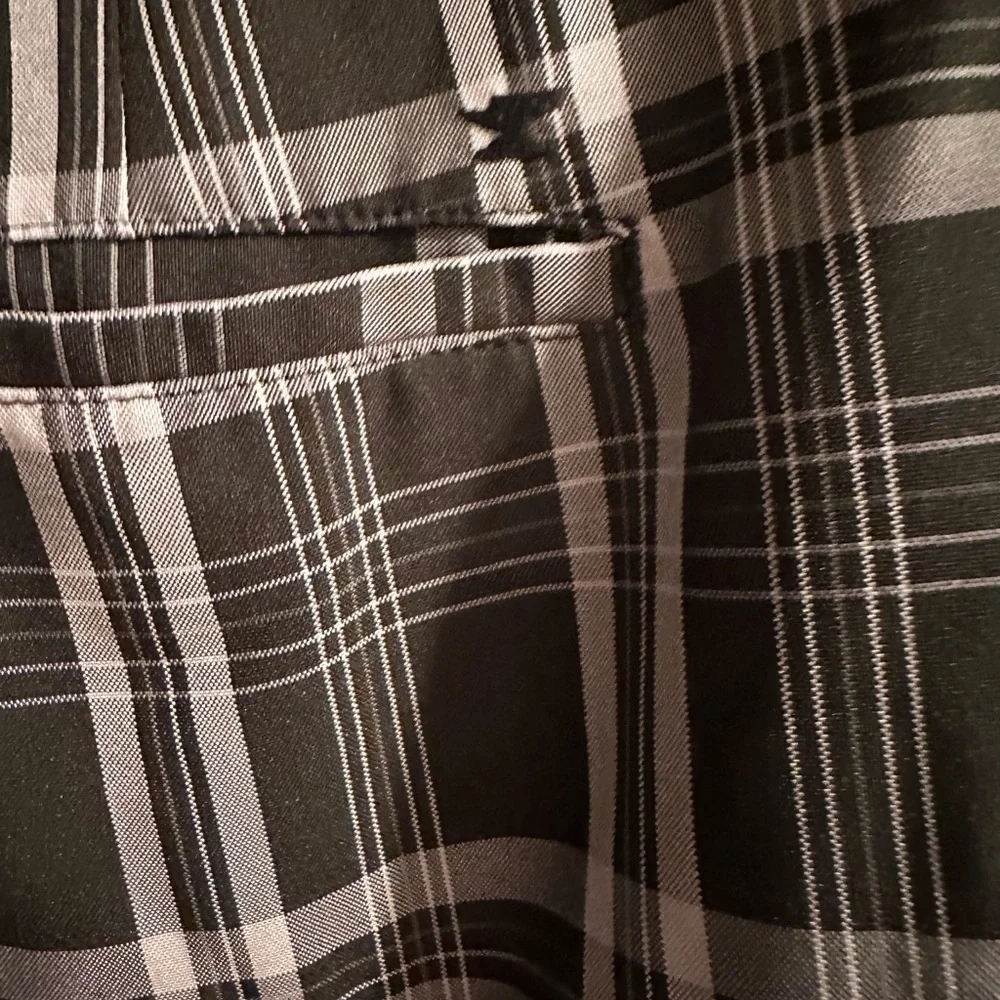 Hagger H26 Plaid Black/Gray Men's 5 Pocket Golf Shorts Sz 34